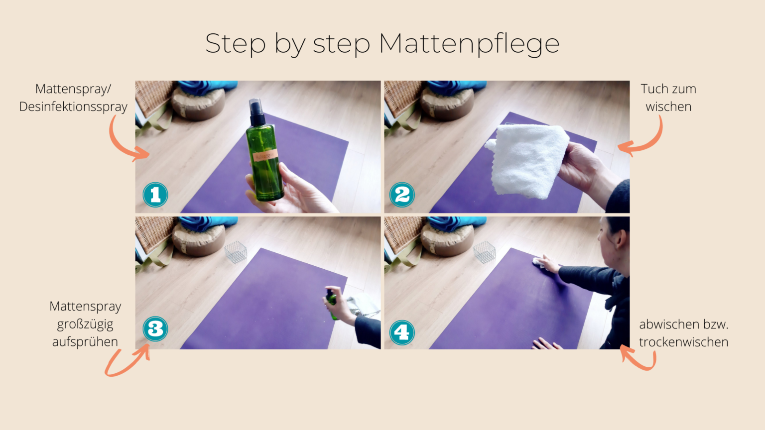 Wie halte ich eine Yogamatte sauber? yogamithelen.de