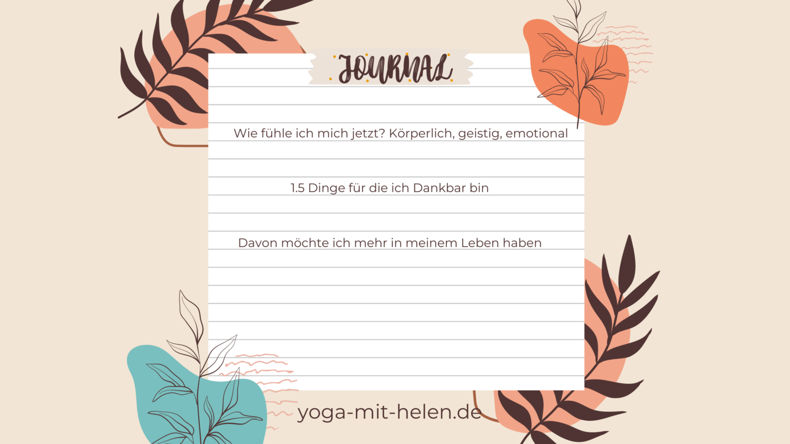 Journaling Fragen Für Jeden Tag yoga-mit-helen.de